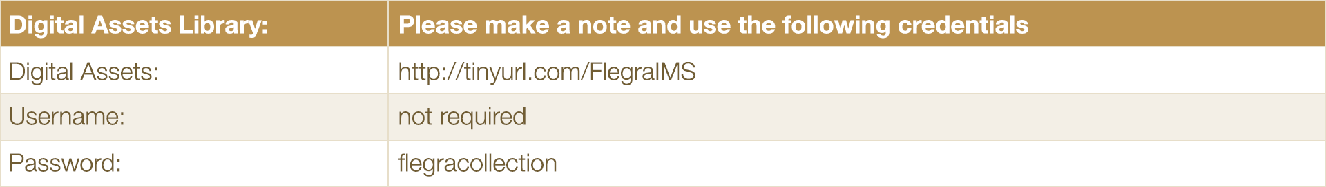 FlegraCollection Manuals Digital Assets Credentials